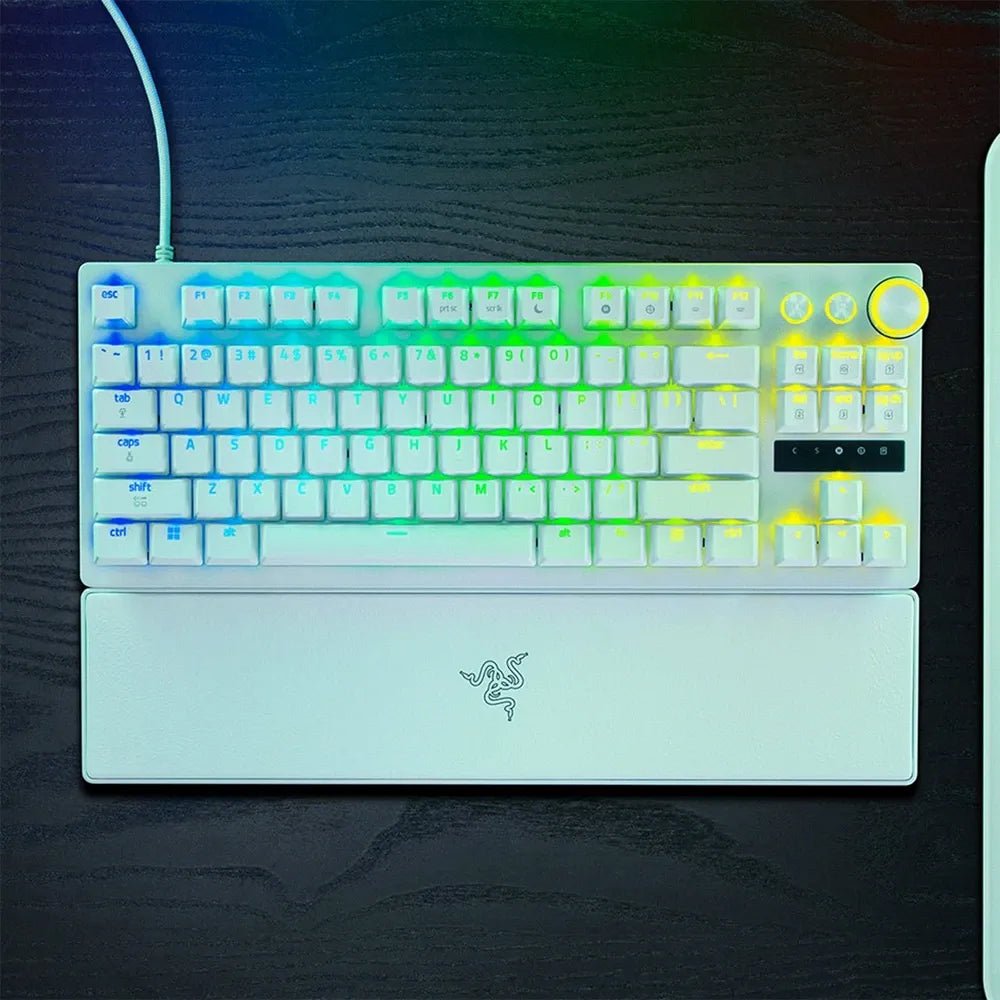 Ảnh minh họa Bàn phím Gaming có dây Esports Razer Huntsman V3 Pro TKL 8KHz – Công tắc quang analog Gen-2, Rapid Trigger, RGB (White Edition) 1