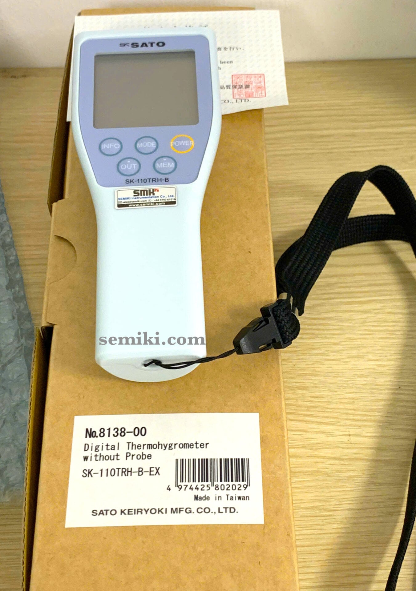 Ảnh minh họa SATO SK-110TRH-B-EX Nhiệt ẩm kế điện tử đầu dò rời (−20~ 80°C/5.0~95.0%rh) 1