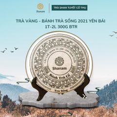  Trà Vàng Bánh Trà Sống 2021 Yên Bái 1 Tôm 2 Lá 300G BTR 