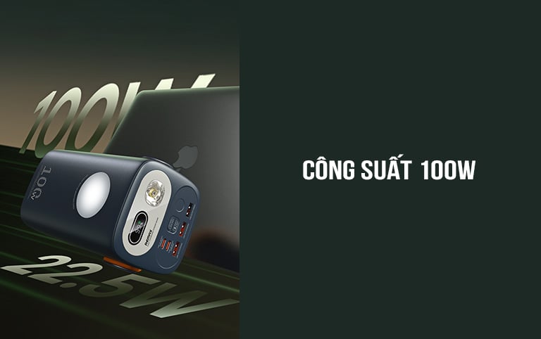 Ảnh minh họa Trạm sạc dự phòng ngoài trời 100W 60000mAh Remax RPP-100 3
