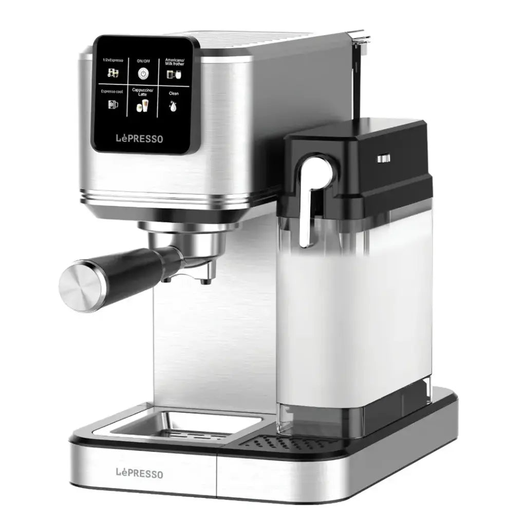 Ảnh minh họa Máy pha cà phê nóng và lạnh LePresso Latteo có chức năng tạo bọt khắc phục lỗi và điều khiển cảm ứng - Silver 1