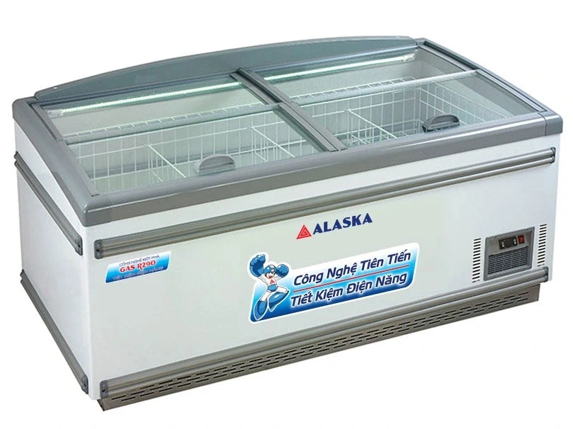 Ảnh minh họa Tủ đông nằm kính phẳng Alaska KN-450 740 lít 1