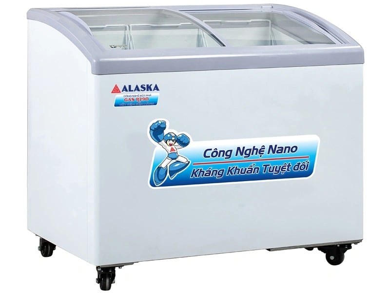 Ảnh minh họa Tủ đông nắp kính cong Alaska KC-210 300 lít 3