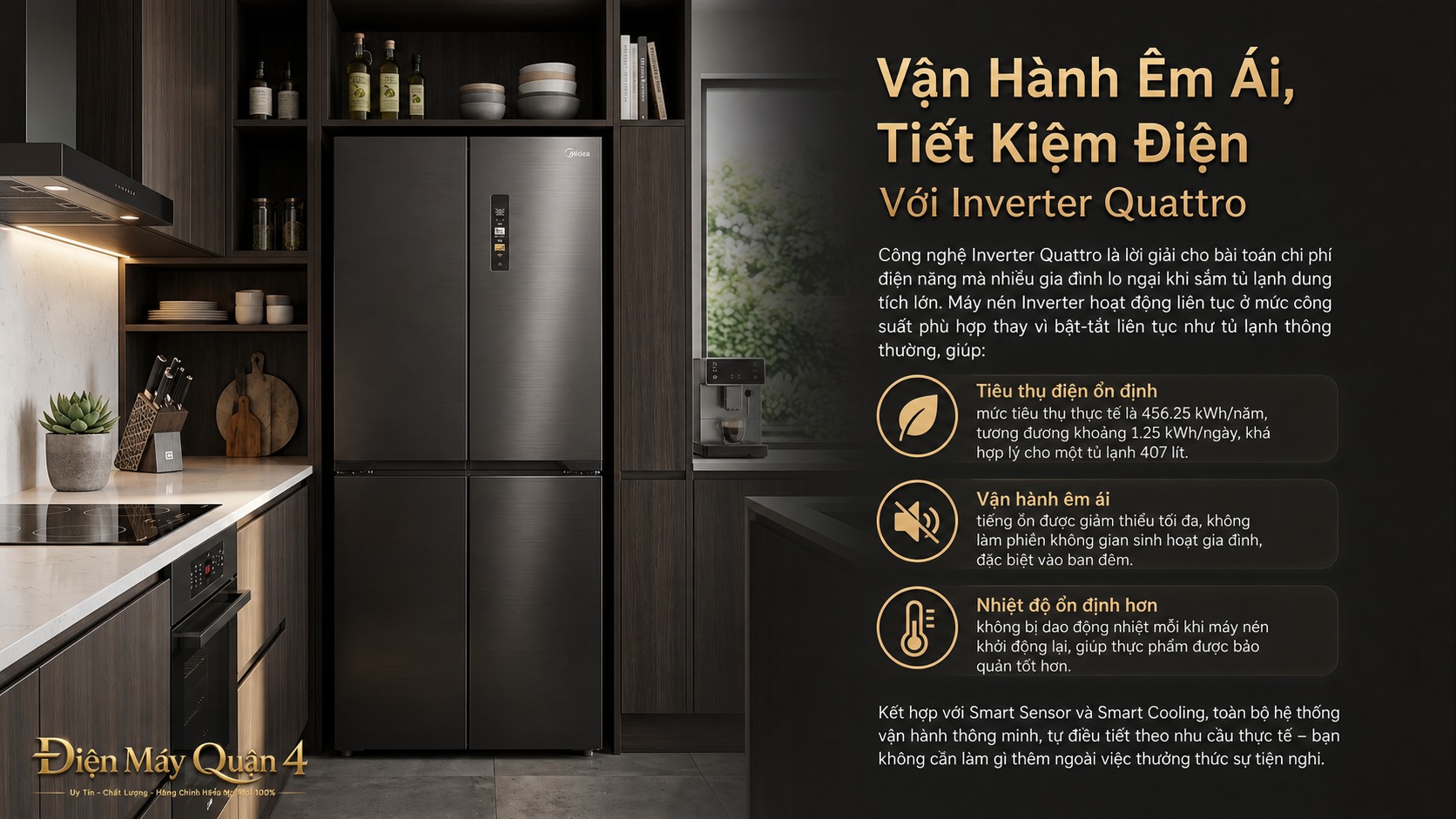 Ảnh minh họa Tủ lạnh 4 cửa Midea 410 lít MDRF550FGG28VN 1