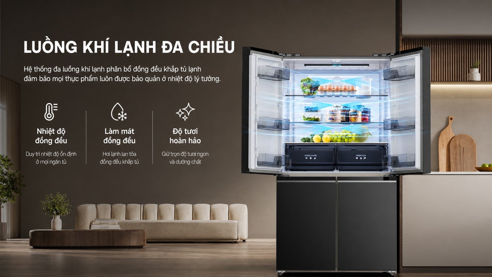 Ảnh minh họa Tủ Lạnh Dreame C-Fresh 600L DRC600WGB4VN 2
