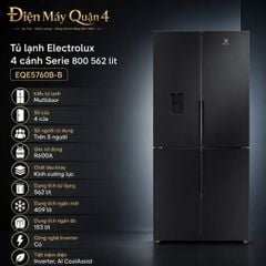  Tủ lạnh Electrolux 4 cánh Serie 800 562 lít EQE5760B-B 