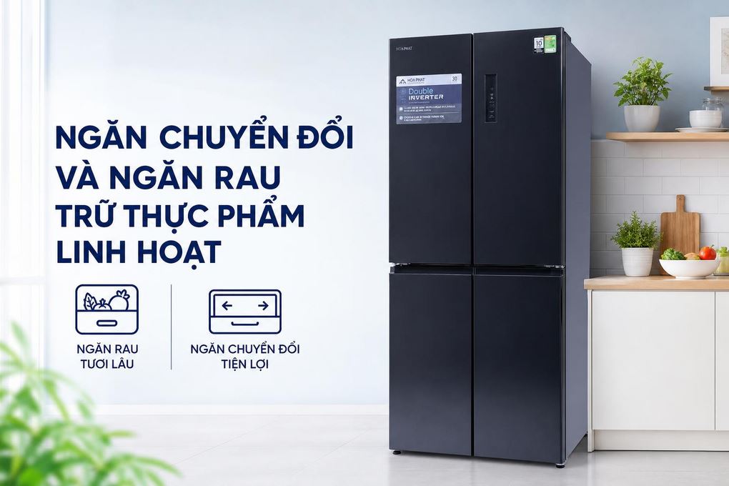 Ảnh minh họa Tủ lạnh Funiki Inverter 503 lít Multi Door HR M8503TB 2