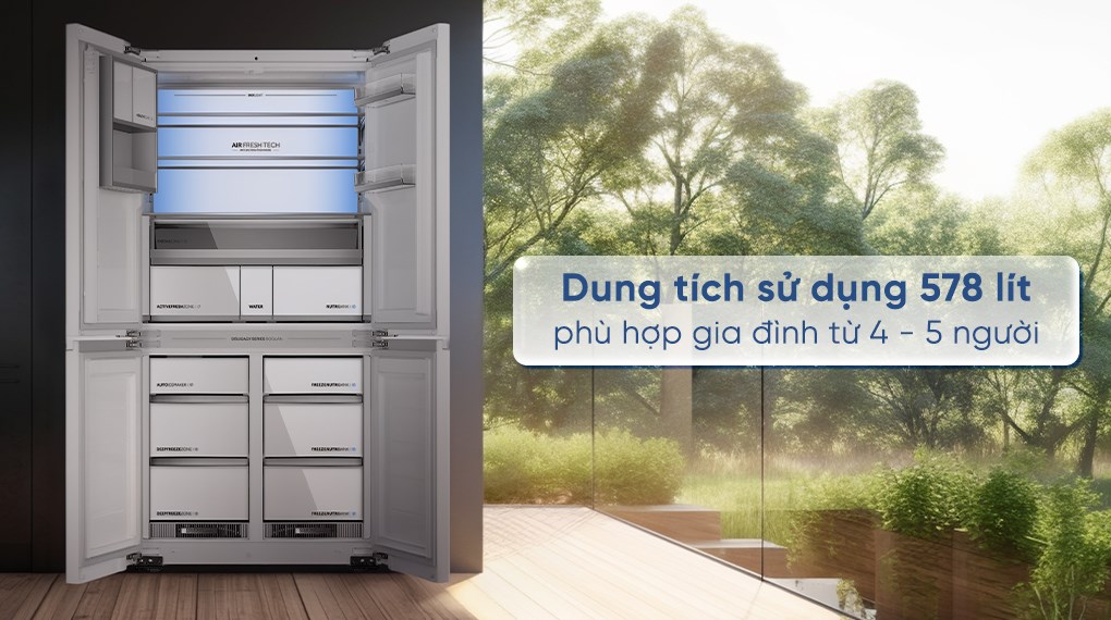 Ảnh minh họa Tủ lạnh Haier Inverter 578 lít Multi Door HM720AGWVNU1 2