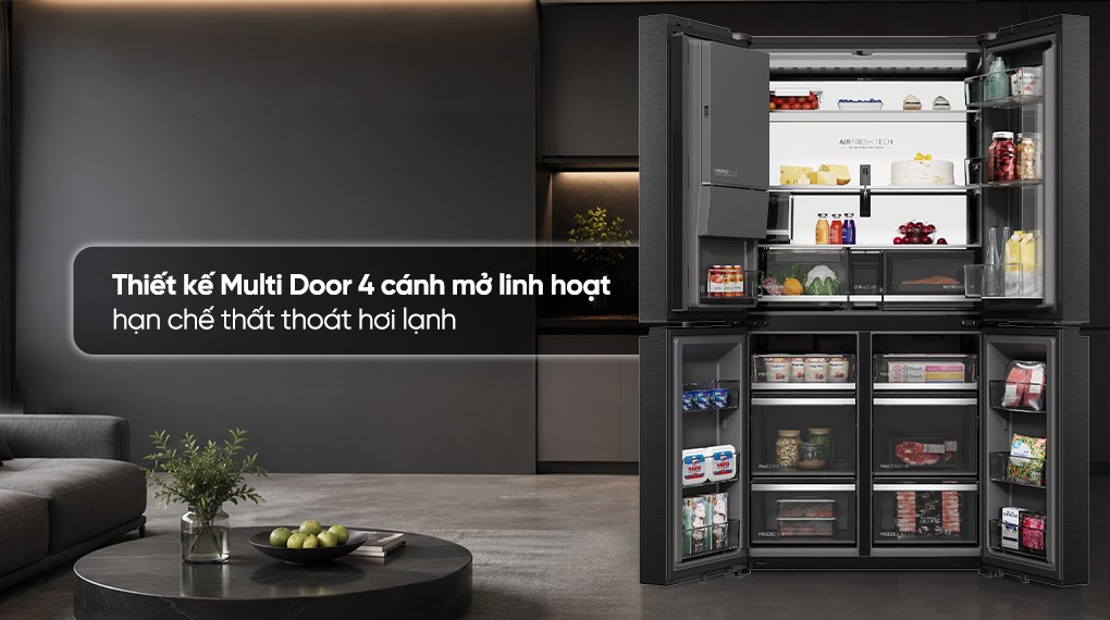 Ảnh minh họa Tủ lạnh Haier Inverter 638 lít Multi Door HM800ASWMBVNU1 2