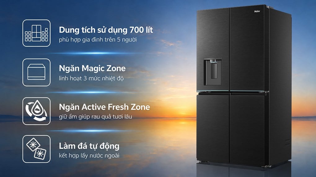 Tủ lạnh Haier Inverter 700 lít Multi Door HM829AWMBVNU1