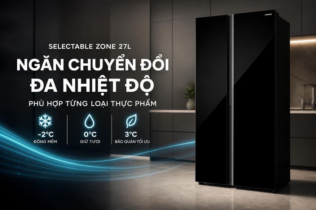 Ảnh minh họa Tủ lạnh Hitachi Inverter 653 lít Side By Side HRSN9713ESAUVN 1