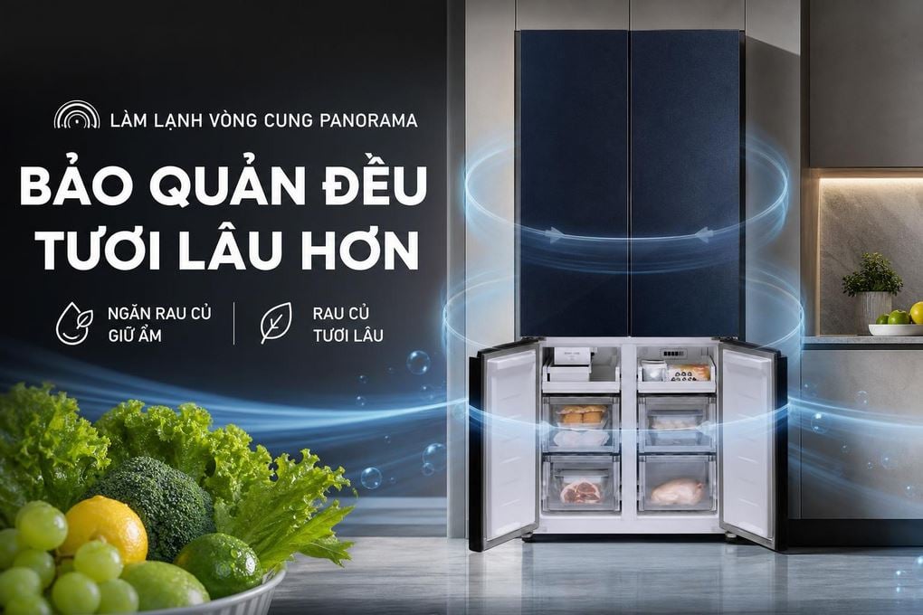 Ảnh minh họa Tủ lạnh Panasonic Inverter 520 lít Multi Door NR-XZ590HGKV 1