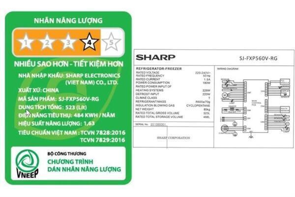 Ảnh minh họa Tủ lạnh Sharp Inverter 466 lít Multi Door SJ-FXP560VG-BK 1