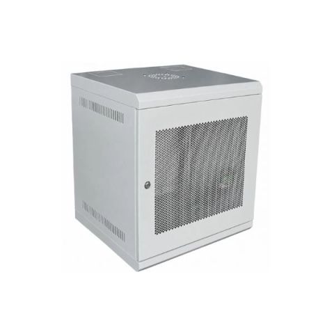 Tủ Mạng 12U Treo Tường Sâu D600 Cửa Lưới Màu Ghi (TM126WGN-B)