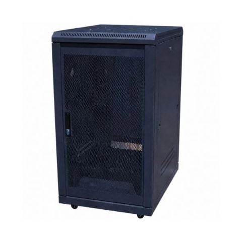 Tủ Mạng 20U Sâu D1000 Cửa Lưới Màu Đen (TM2010BN-B)