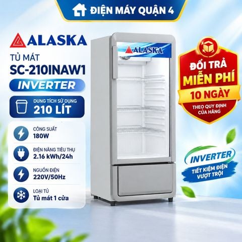 Tủ mát Alaska SC-210INAW1 inverter 210 lít