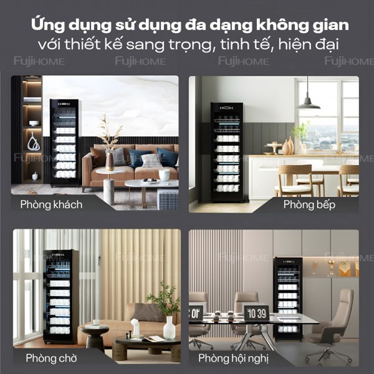 Ảnh minh họa Tủ sấy chén bát tiệt trùng Fujihome DD220 3