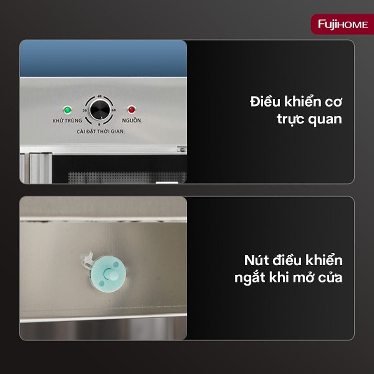 Ảnh minh họa Tủ sấy chén bát tiệt trùng Fujihome DD400A 1
