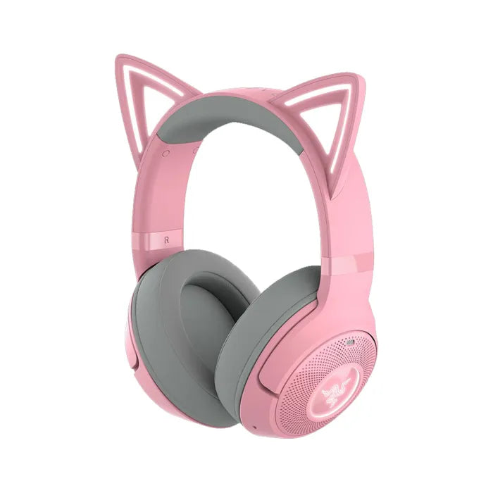 Razer Kraken Kitty V2 BT Quartz Edition Tai nghe Gaming Bluetooth không dây với Tai mèo RGB - Hồng