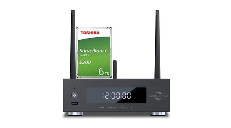Ảnh minh họa Combo Đầu Dune HD Pro Vision 4K Solo + Ổ Toshiba 6TB S300 - Kết nối Ổ gắn bên trong. 1