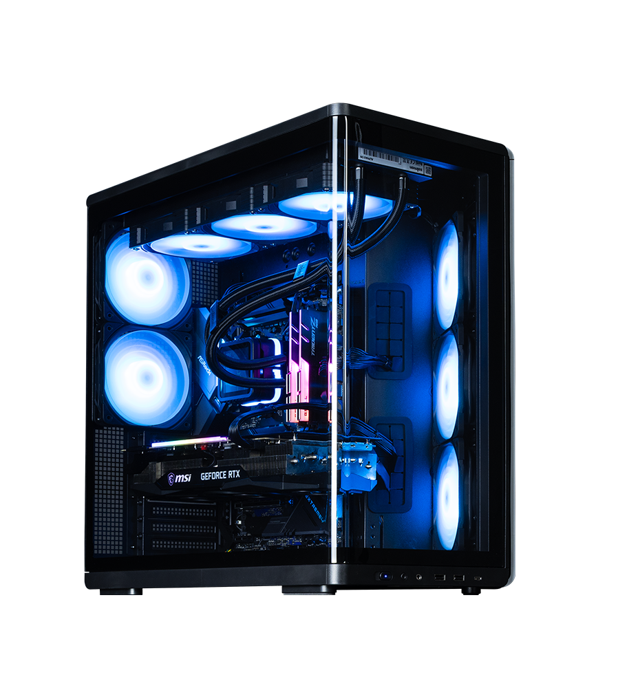 Ảnh minh họa Thùng máy hồ cá Zalman P60 Kính cong Nguyên Khối (Kèm sẵn 5 Fan) | ATX, Đen 1