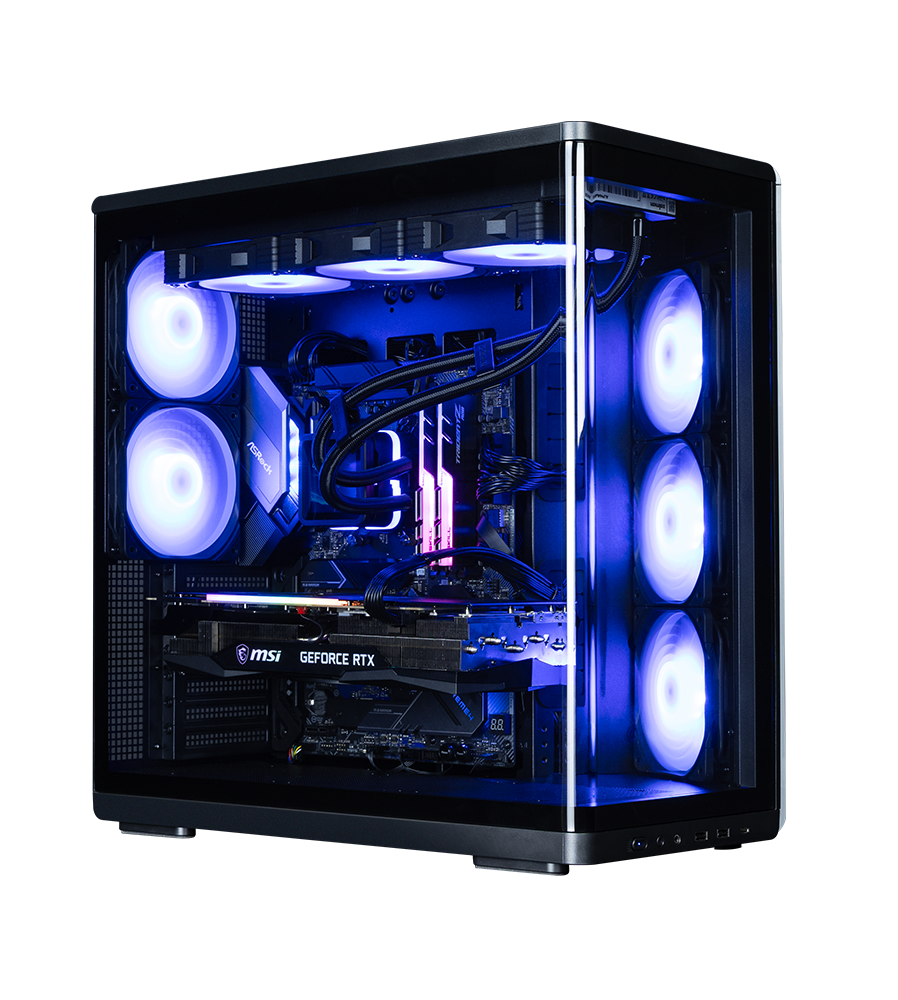 Ảnh minh họa Thùng máy hồ cá Zalman P60 Kính cong Nguyên Khối (Kèm sẵn 5 Fan) | ATX, Đen 2