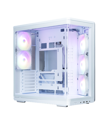 Thùng máy hồ cá Zalman P60 Kính cong Nguyên Khối | ATX, Trắng