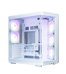  Thùng máy hồ cá Zalman P60 Kính cong Nguyên Khối | ATX, Trắng 