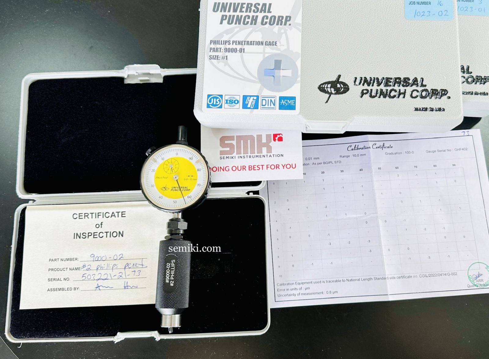 UNIVERSAL-PUNCH #9000 dưỡng đo độ sâu vít 4 cạnh (phillip size 0,1,2,3,4)