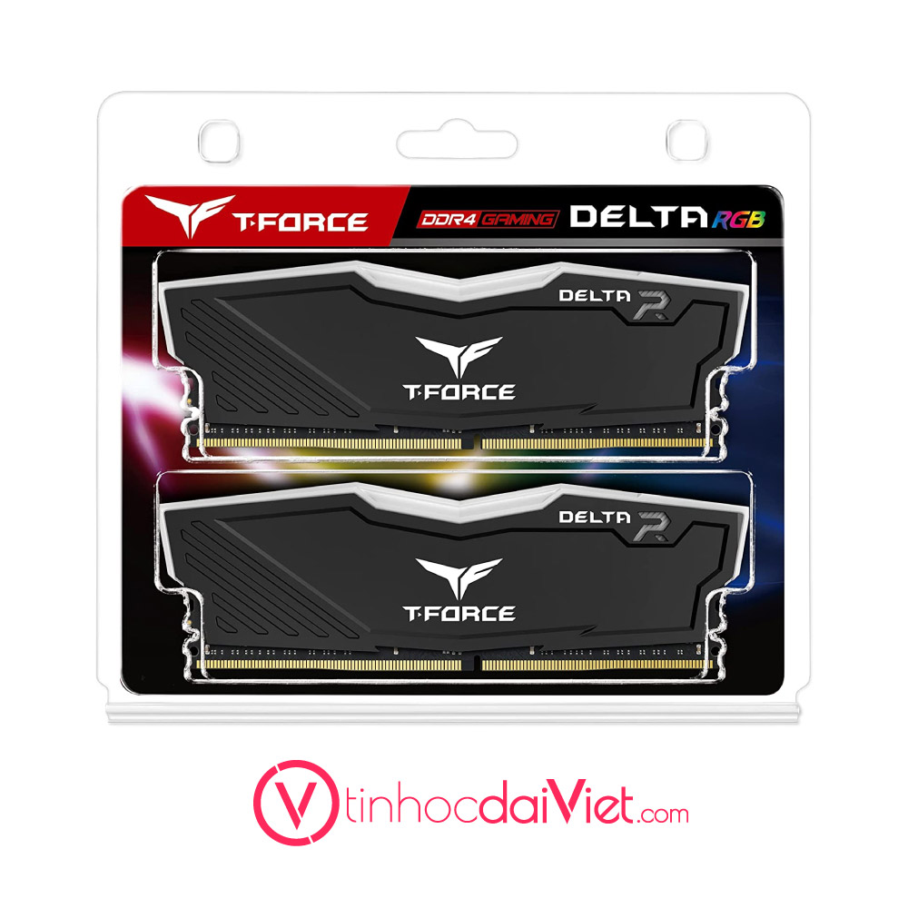 Ảnh minh họa RAM DDR5 TeamGroup T-Force Delta Black RGB 32GB (16GBx2) 5200MHz (FF3D532G5200HC40CDC01) 2
