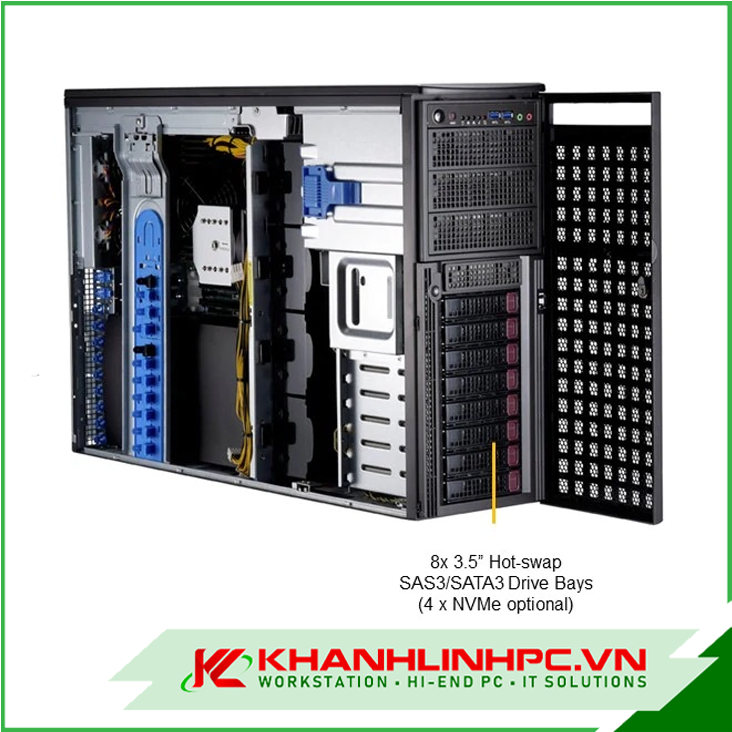 Ảnh minh họa Supermicro SYS-7049GP-TRT Tower - SuperWorkstation 4GPU AI/deeplearning 1