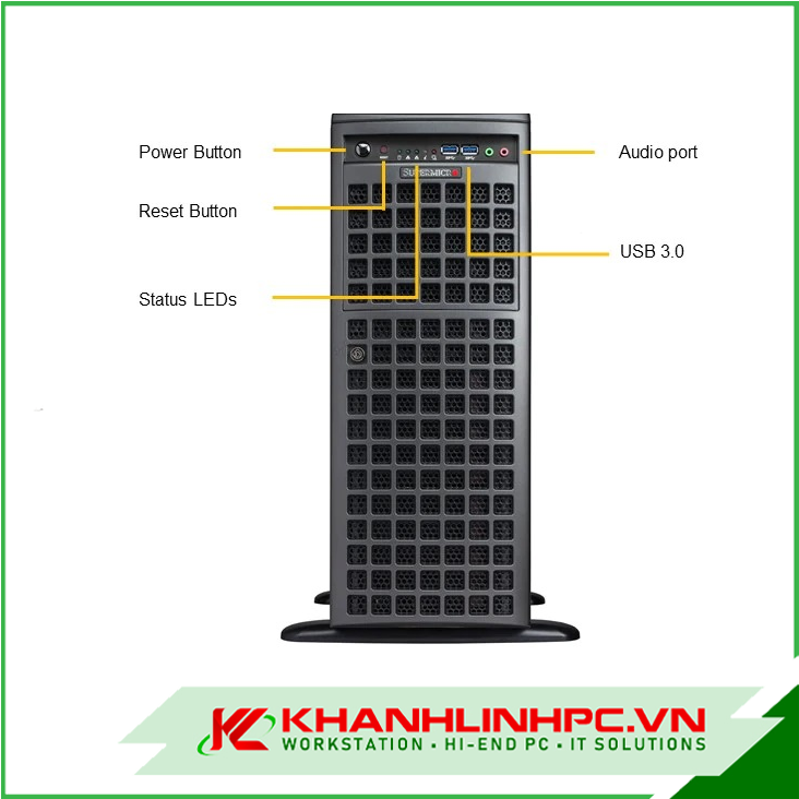Ảnh minh họa Supermicro SYS-7049GP-TRT Tower - SuperWorkstation 4GPU AI/deeplearning 2