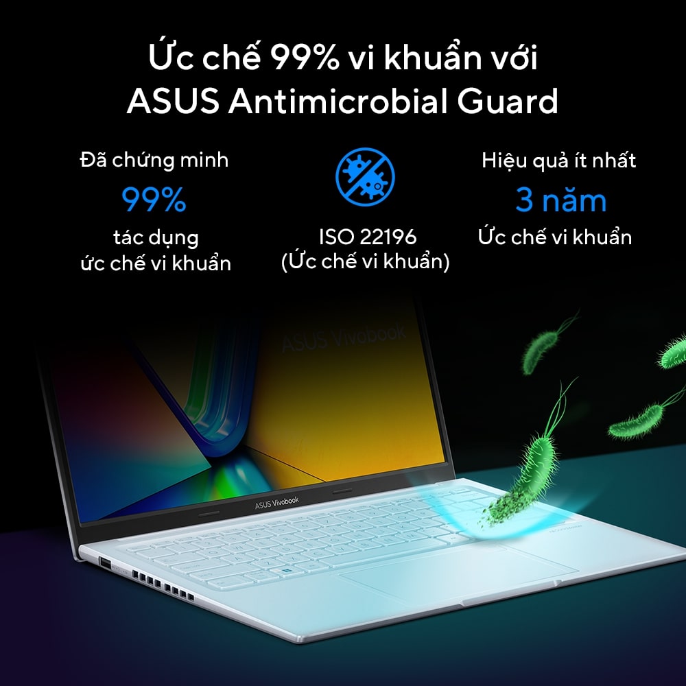 Ảnh minh họa Laptop Aivobook 14X OLED S3405VA-KM072W SUS V(Core i5-13500H | 16GB | 512GB | Intel Iris Xe | 14 inch OLED | Win 11 | Đen) 2