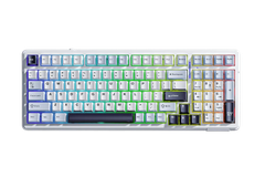  Bàn phím AULA F99 (Xanh dương + Trắng + Tím đậm / Grey Wood V3 Switch – F9908) 