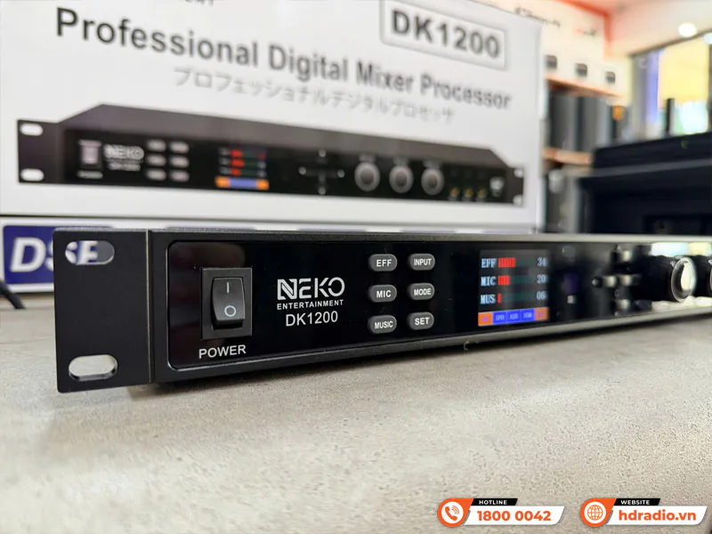 Ảnh minh họa Vang số NEKO DK1200, EQ 7 băng tần, Optical, RCA, Bluetooth 3