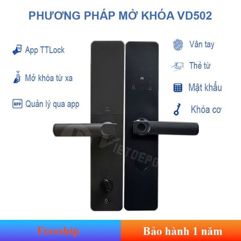 Khóa thông minh VD502 – 6 phương thức mở & bảo mật cao