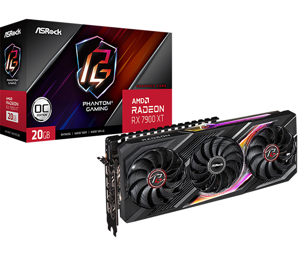 Ảnh minh họa VGA ASROCK AMD Radeon™ RX 7900 XT Phantom Gaming 20GB OC 1