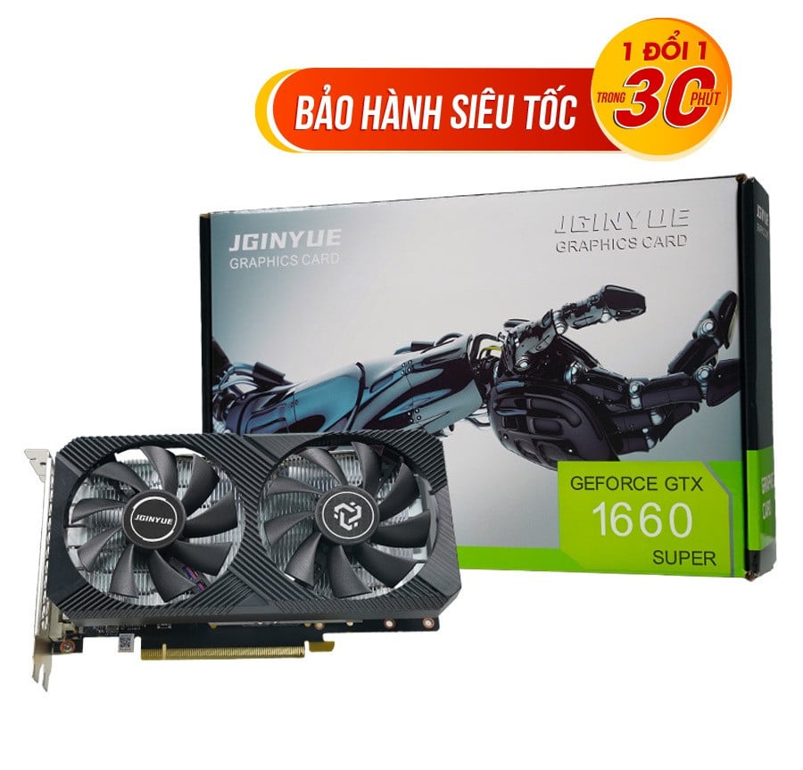 VGA JGINYUE GEFORCE GTX 1660 SUPER 6G (6GB GDDR6, 192-bit, DVI+HDMI+DP)