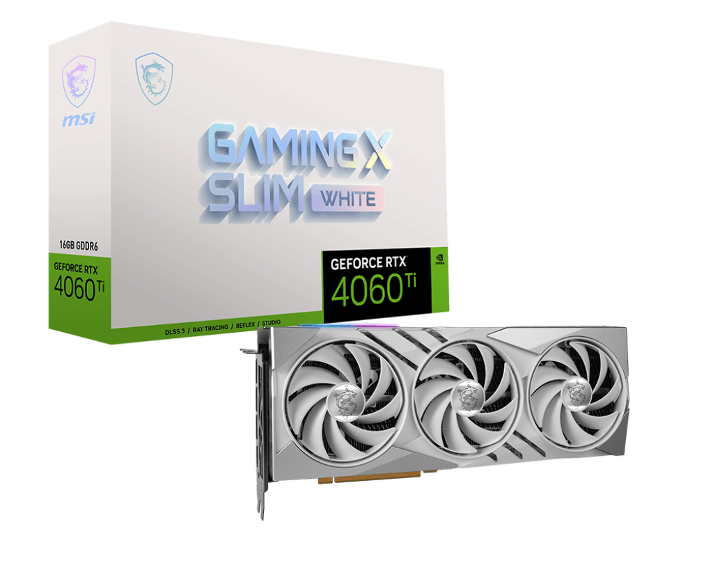 Ảnh minh họa VGA MSI RTX 4060 Ti GAMING X SLIM WHITE 16G 1