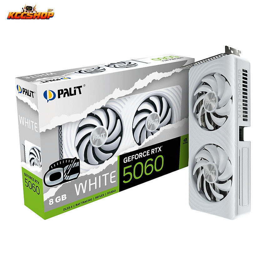 VGA Palit GeForce RTX 5060 WHITE OC 8GB GDDR7 (NE75060U19P1-GB2063M)
