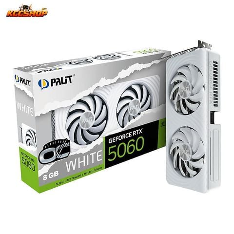 VGA Palit GeForce RTX 5060 WHITE OC 8GB GDDR7 (NE75060U19P1-GB2063M)