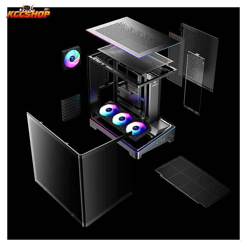 Ảnh minh họa Vỏ case Gamdias ATLAS P6 CG (CAATLASP6CGBLGA) 2