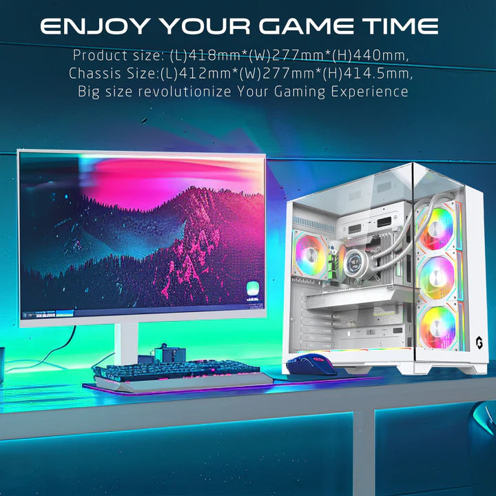 Ảnh minh họa Vỏ Case Gaming ATX Mid Tower GAMEON Valkyrie I Series – Trắng 1