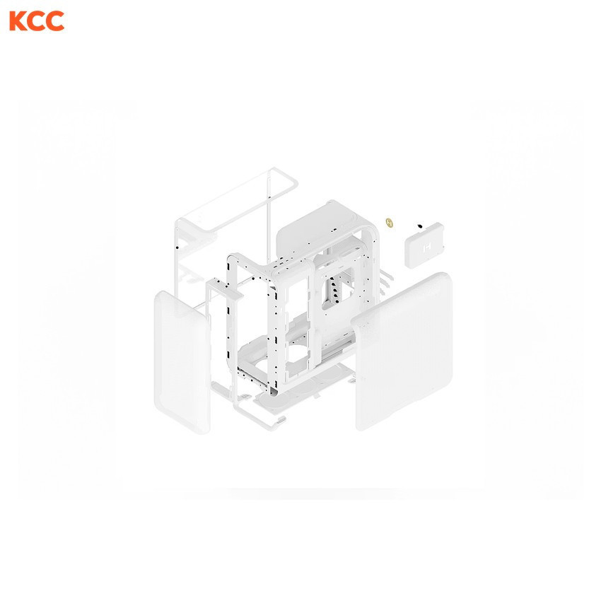 Ảnh minh họa Vỏ case Hyte X50 Tempered Glass Side Panel Snow White 2