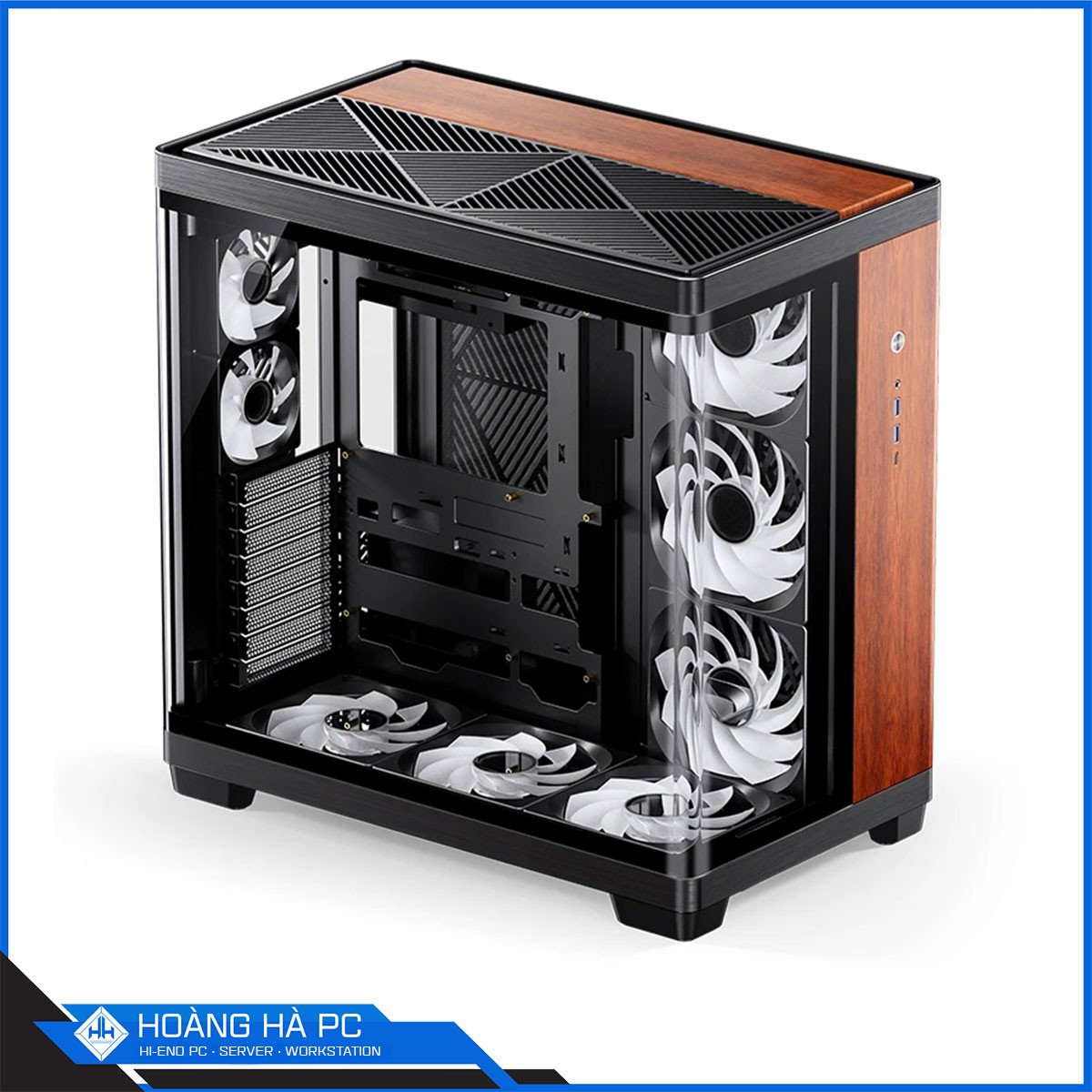 Ảnh minh họa Vỏ Case Jonsbo TK-4 Wood (ATX/ Màu Gỗ) - No Fan 2
