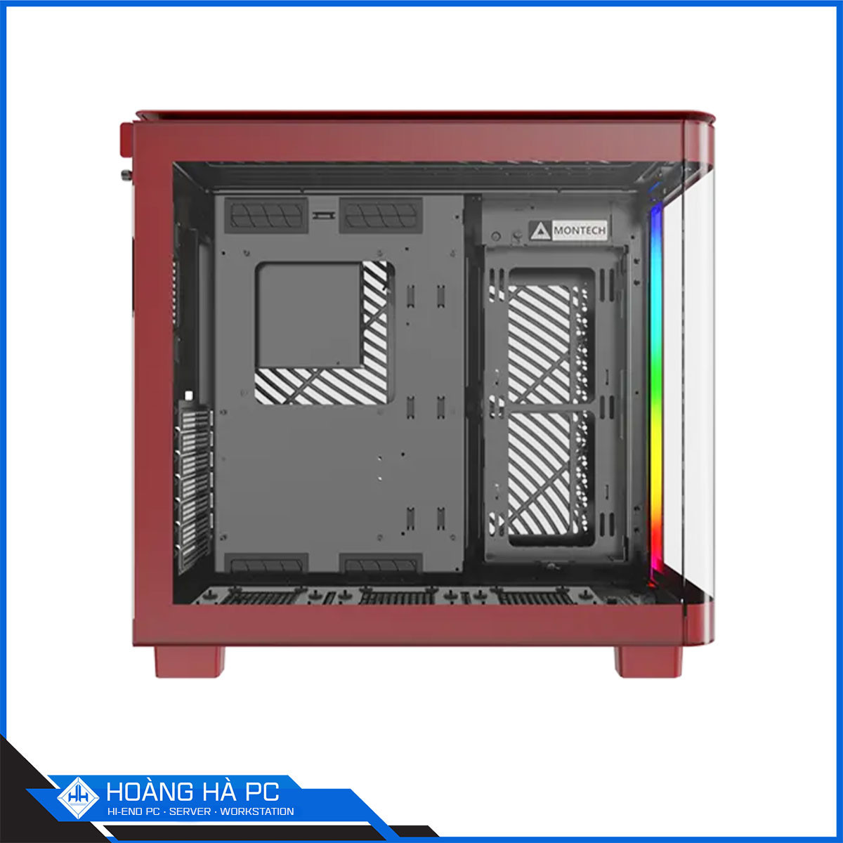 Ảnh minh họa Vỏ Case Montech KING 95 Red (Mid Tower/ Màu Đỏ) - No Fan 3