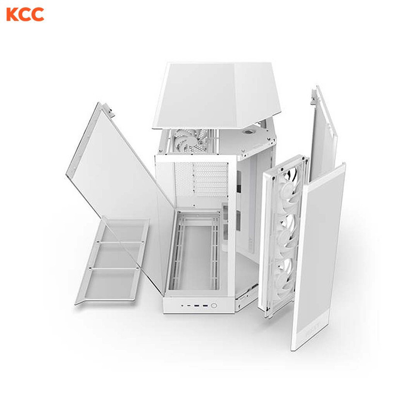 Ảnh minh họa Vỏ case NZXT H9 Flow RGB 2025 All White (CM-H92FW-R1) 2