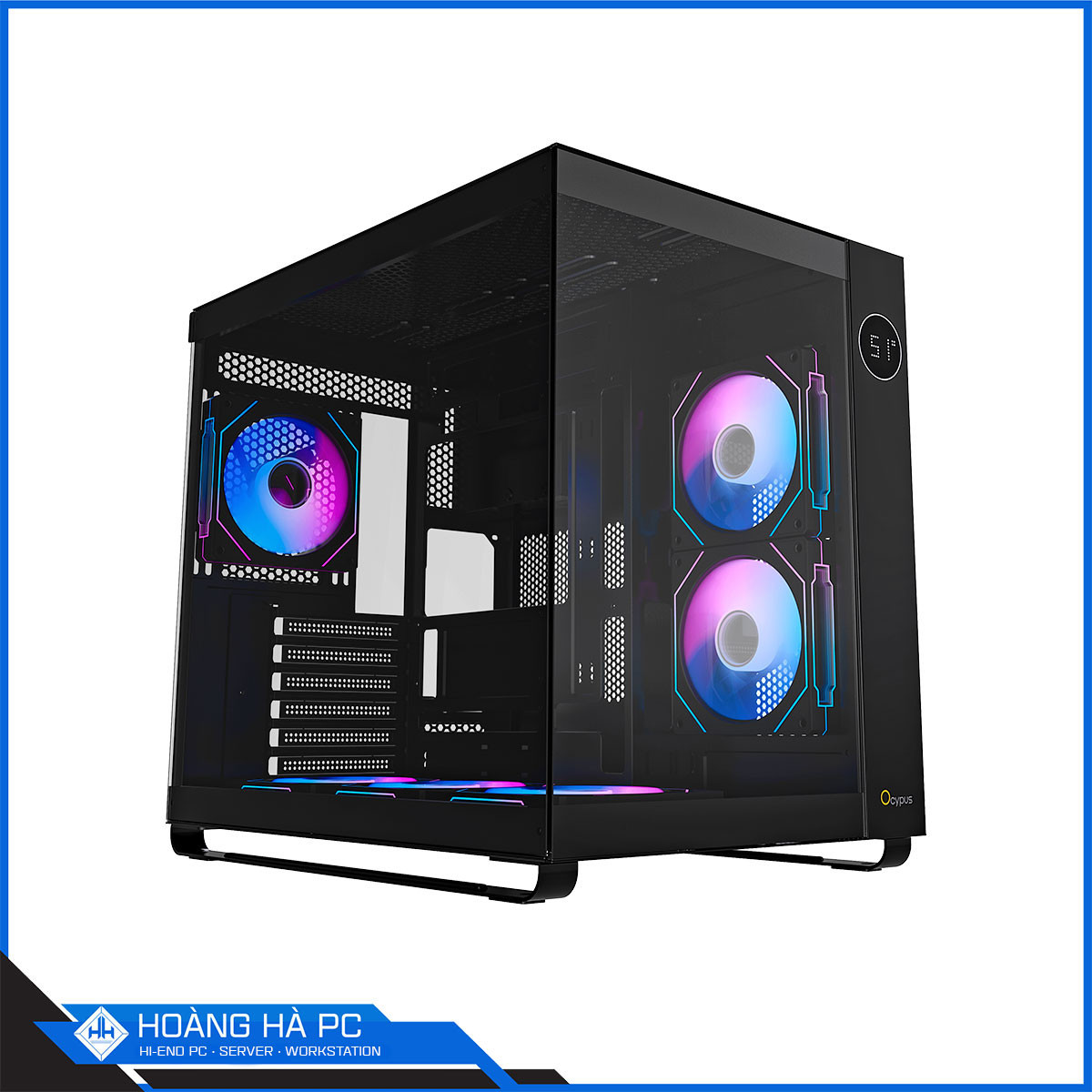 Ảnh minh họa Vỏ case Ocypus Iota C70 BK ARGB - 6 FAN (Mini Tower / Màu Đen) 1