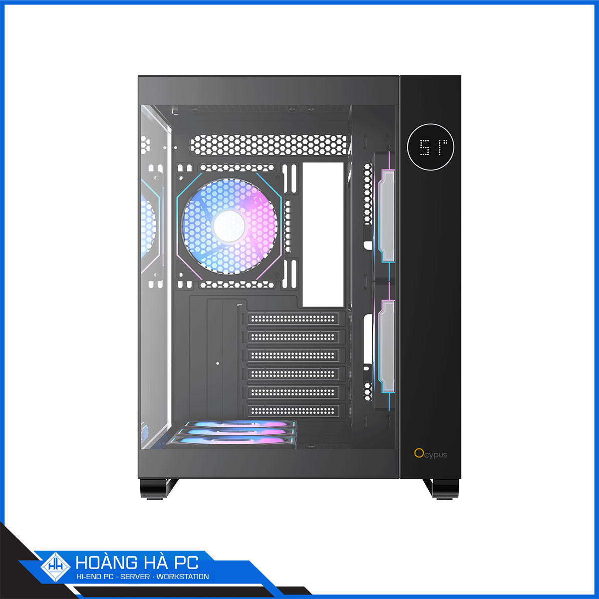 Ảnh minh họa Vỏ case Ocypus Iota C70 BK ARGB - 6 FAN (Mini Tower / Màu Đen) 2