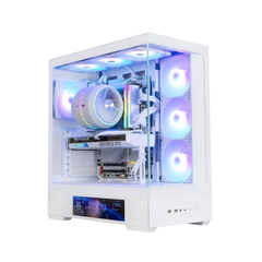 Vỏ Case Zalman P40 DS ATX White – Kính Cường Lực, 4 Fan ARGB, LCD 9.1